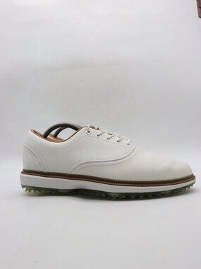 Sun Day Red Pioneer Cypress Men's 11.5 Golf Shoes  White Leather Saddle Brown